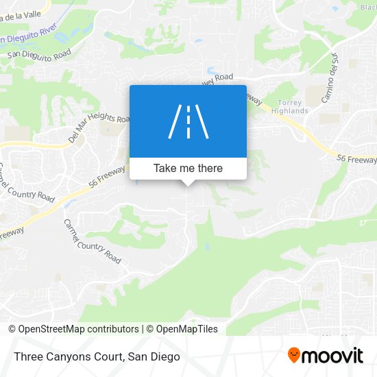 Three Canyons Court map