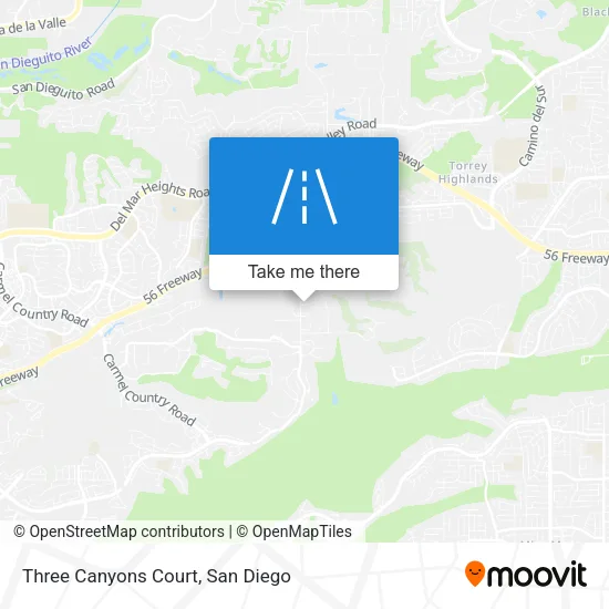 Three Canyons Court map