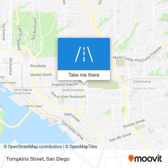 Mapa de Tompkins Street