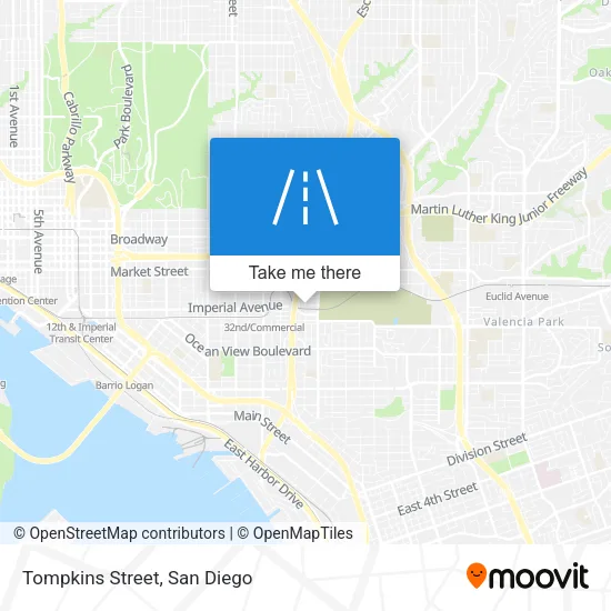 Tompkins Street map