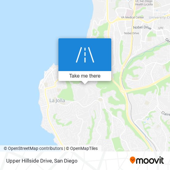 Upper Hillside Drive map