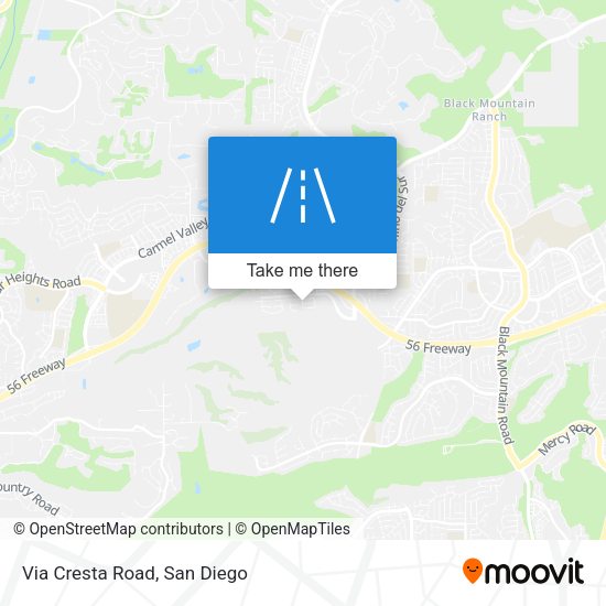 Mapa de Via Cresta Road