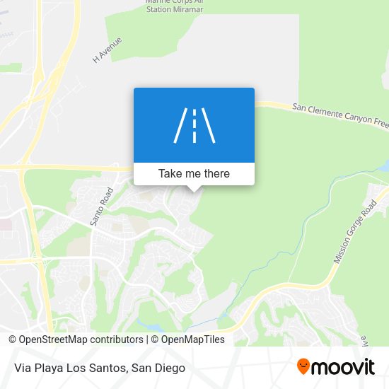 Via Playa Los Santos map