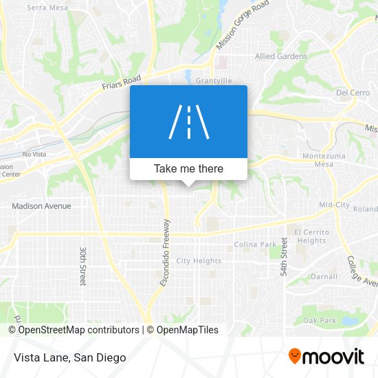 Mapa de Vista Lane