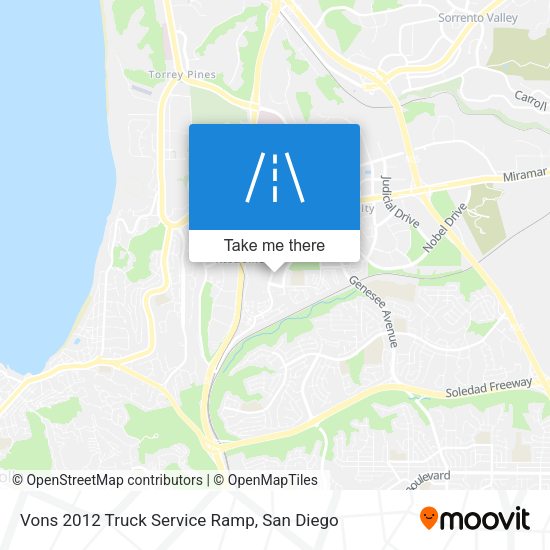 Mapa de Vons 2012 Truck Service Ramp