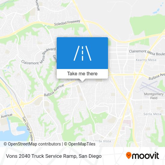 Vons 2040 Truck Service Ramp map
