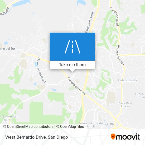 Mapa de West Bernardo Drive