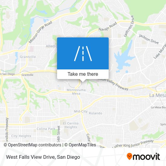 West Falls View Drive map