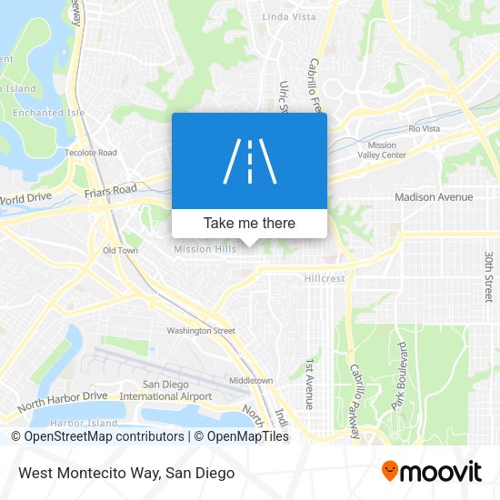 Mapa de West Montecito Way