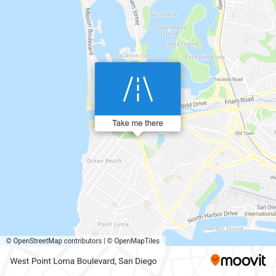 Mapa de West Point Loma Boulevard
