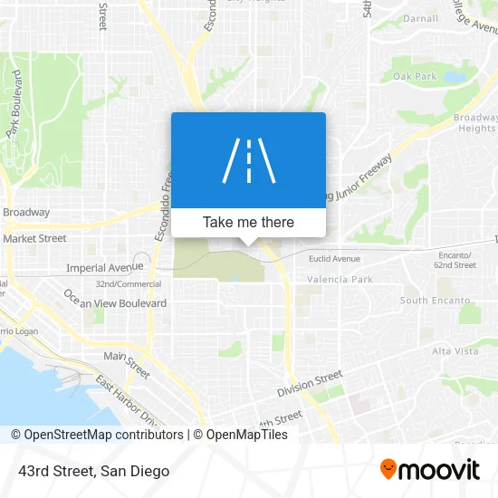 43rd Street map