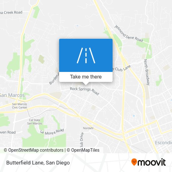 Mapa de Butterfield Lane