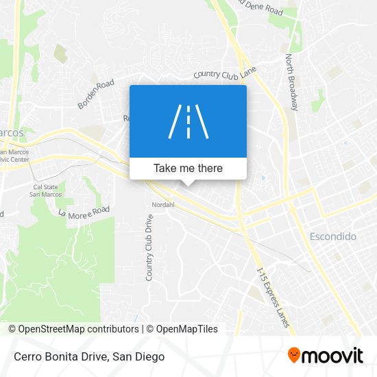 Cerro Bonita Drive map