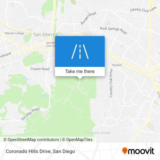 Mapa de Coronado Hills Drive