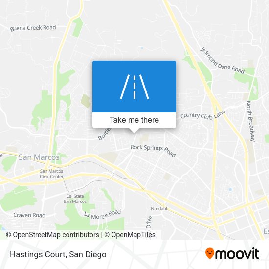 Mapa de Hastings Court