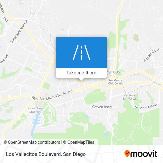 Los Vallecitos Boulevard map