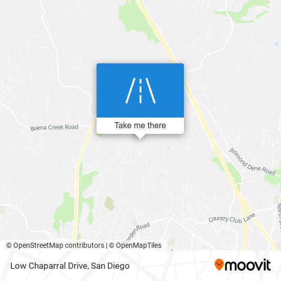 Low Chaparral Drive map