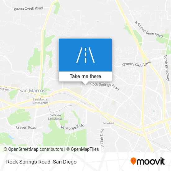 Rock Springs Road map