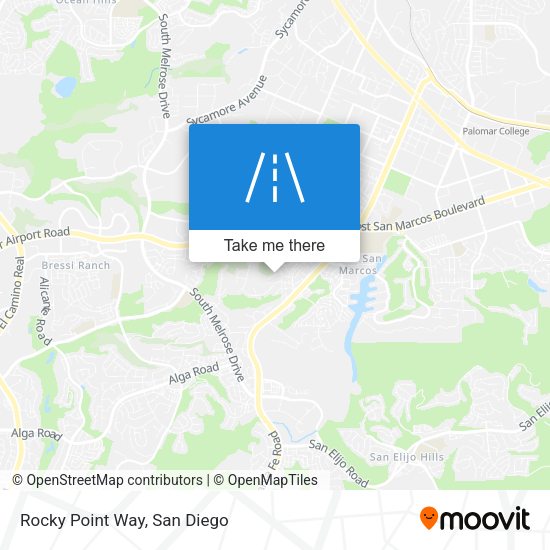 Rocky Point Way map