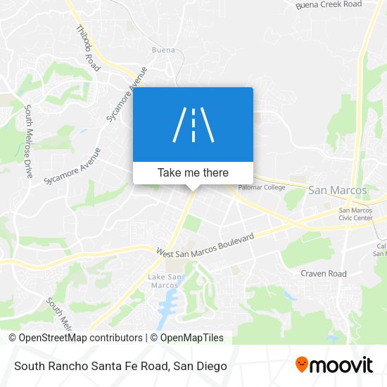 South Rancho Santa Fe Road map