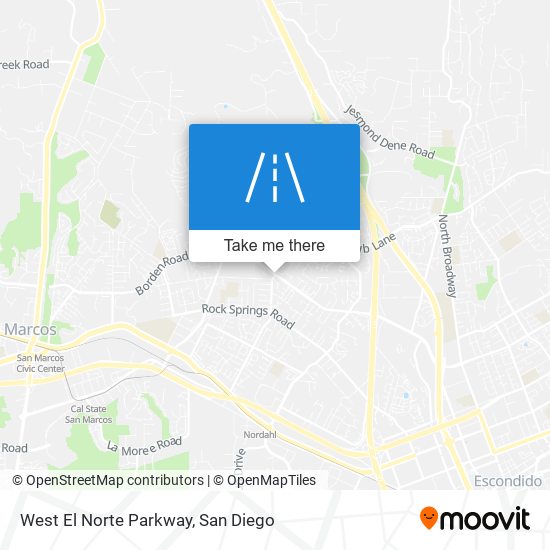 West El Norte Parkway map