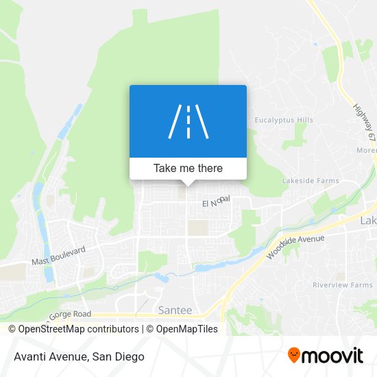 Avanti Avenue map