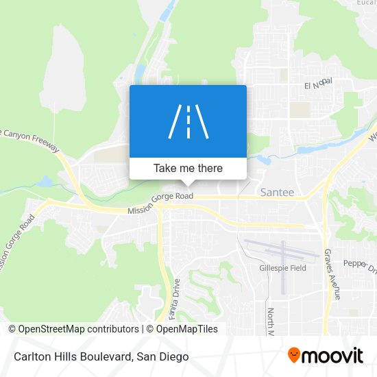 Carlton Hills Boulevard map