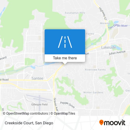Mapa de Creekside Court