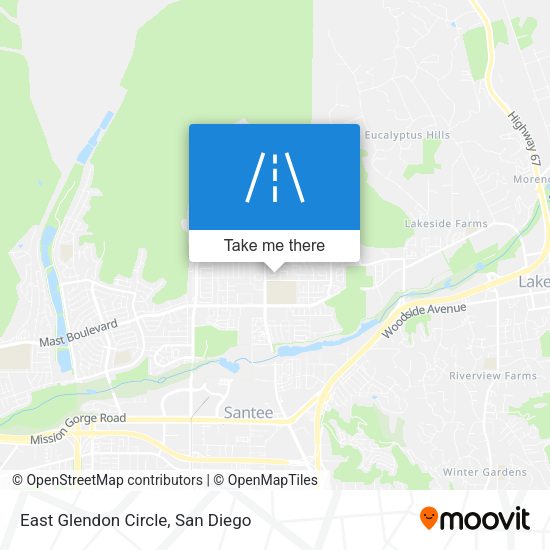 East Glendon Circle map