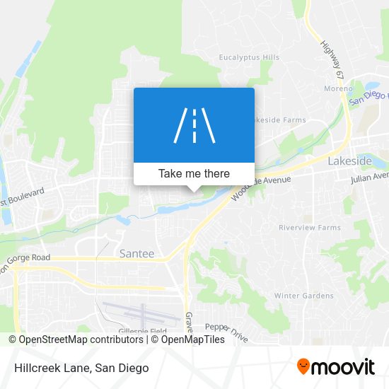 Mapa de Hillcreek Lane