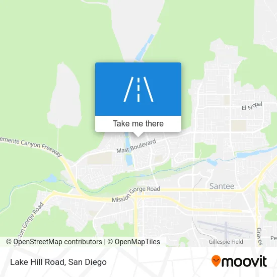 Lake Hill Road map