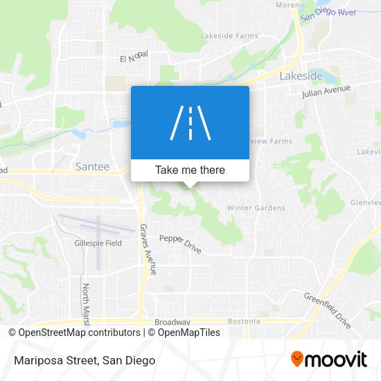 Mapa de Mariposa Street