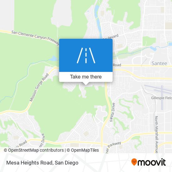 Mesa Heights Road map