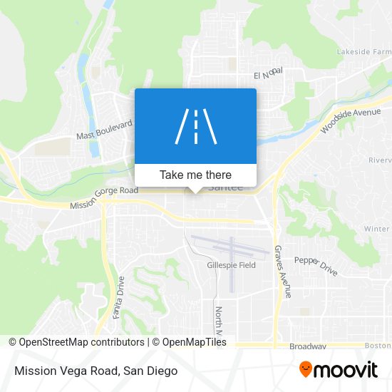 Mapa de Mission Vega Road