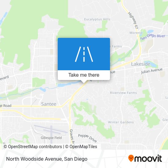 North Woodside Avenue map