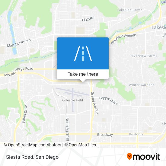 Mapa de Siesta Road