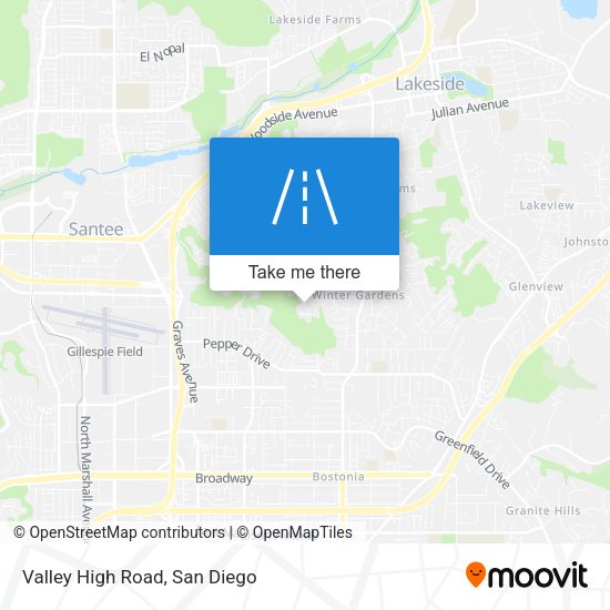 Mapa de Valley High Road
