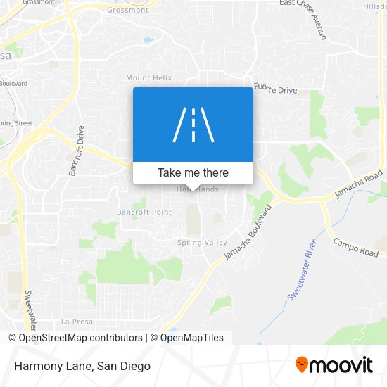 Mapa de Harmony Lane