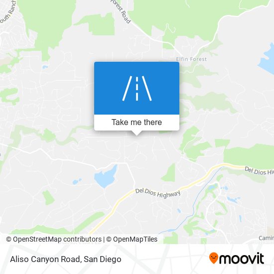 Mapa de Aliso Canyon Road