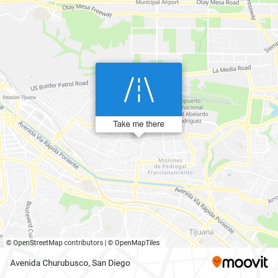 Mapa de Avenida Churubusco
