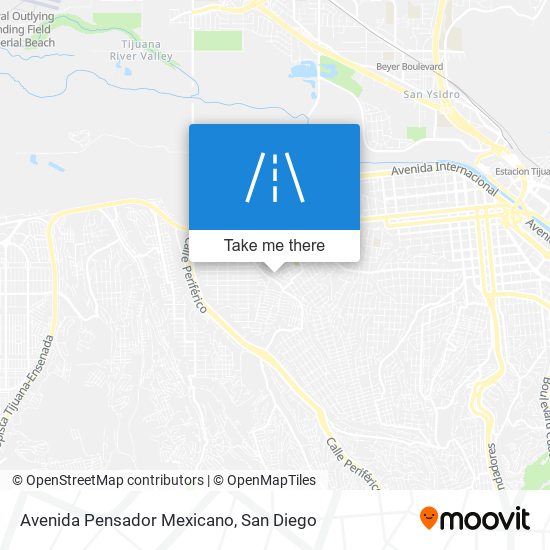 Avenida Pensador Mexicano map