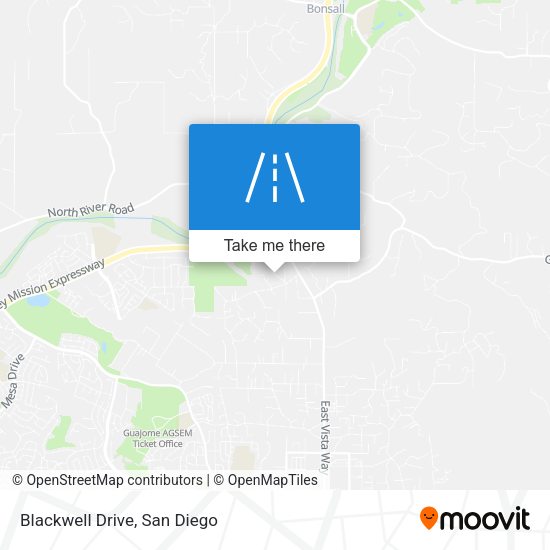Mapa de Blackwell Drive