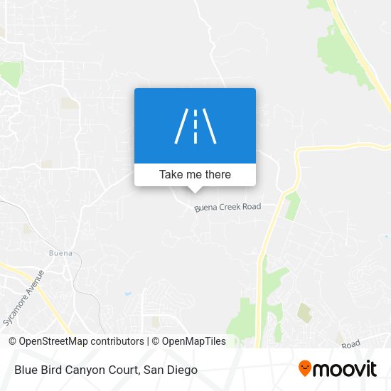 Blue Bird Canyon Court map