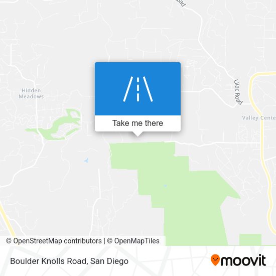 Boulder Knolls Road map