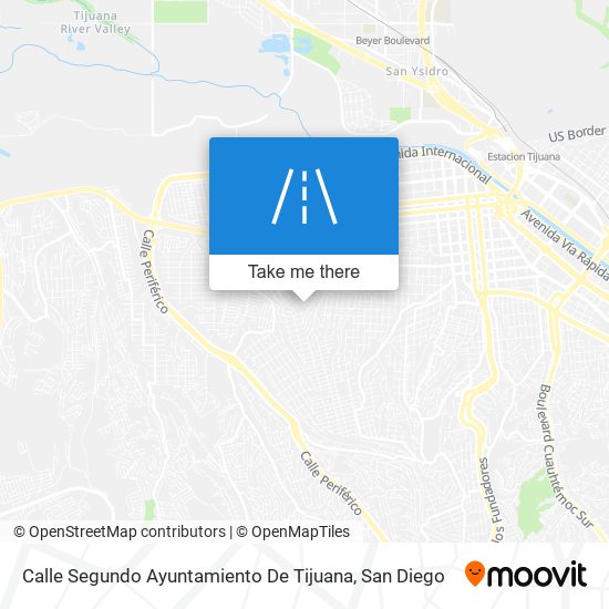 Calle Segundo Ayuntamiento De Tijuana map