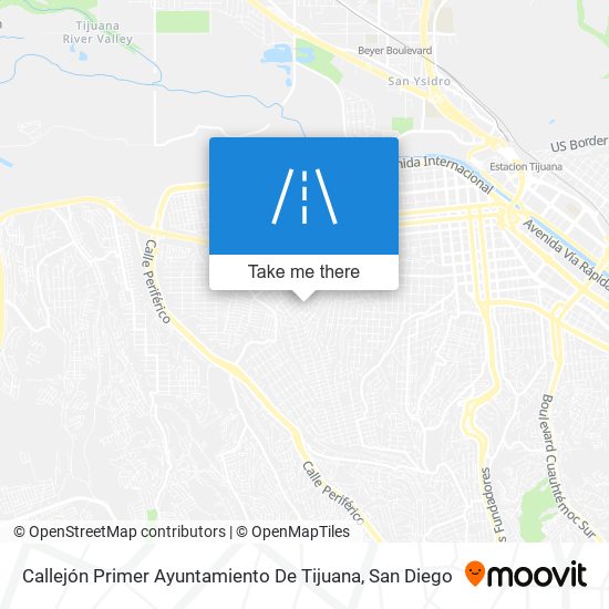 Mapa de Callejón Primer Ayuntamiento De Tijuana