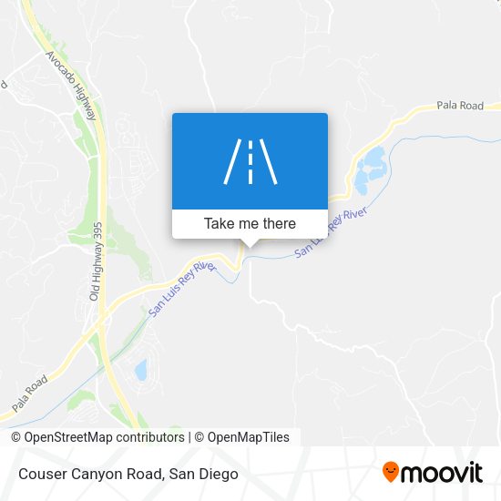 Couser Canyon Road map