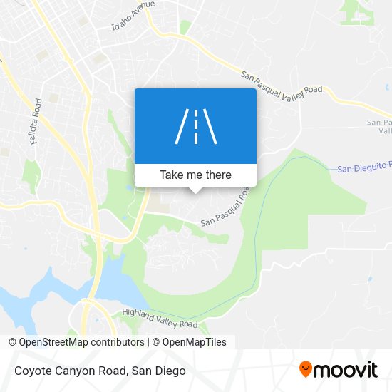 Coyote Canyon Road map