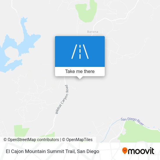 Mapa de El Cajon Mountain Summit Trail