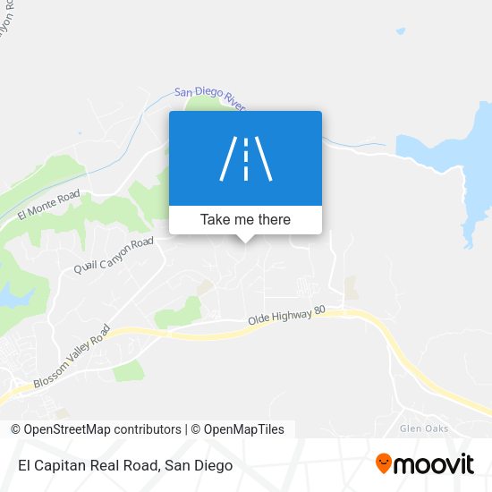Mapa de El Capitan Real Road